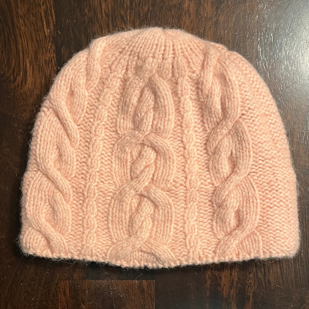 GAP Kids Soft Pink Cable Knit Wool-blend Beanie